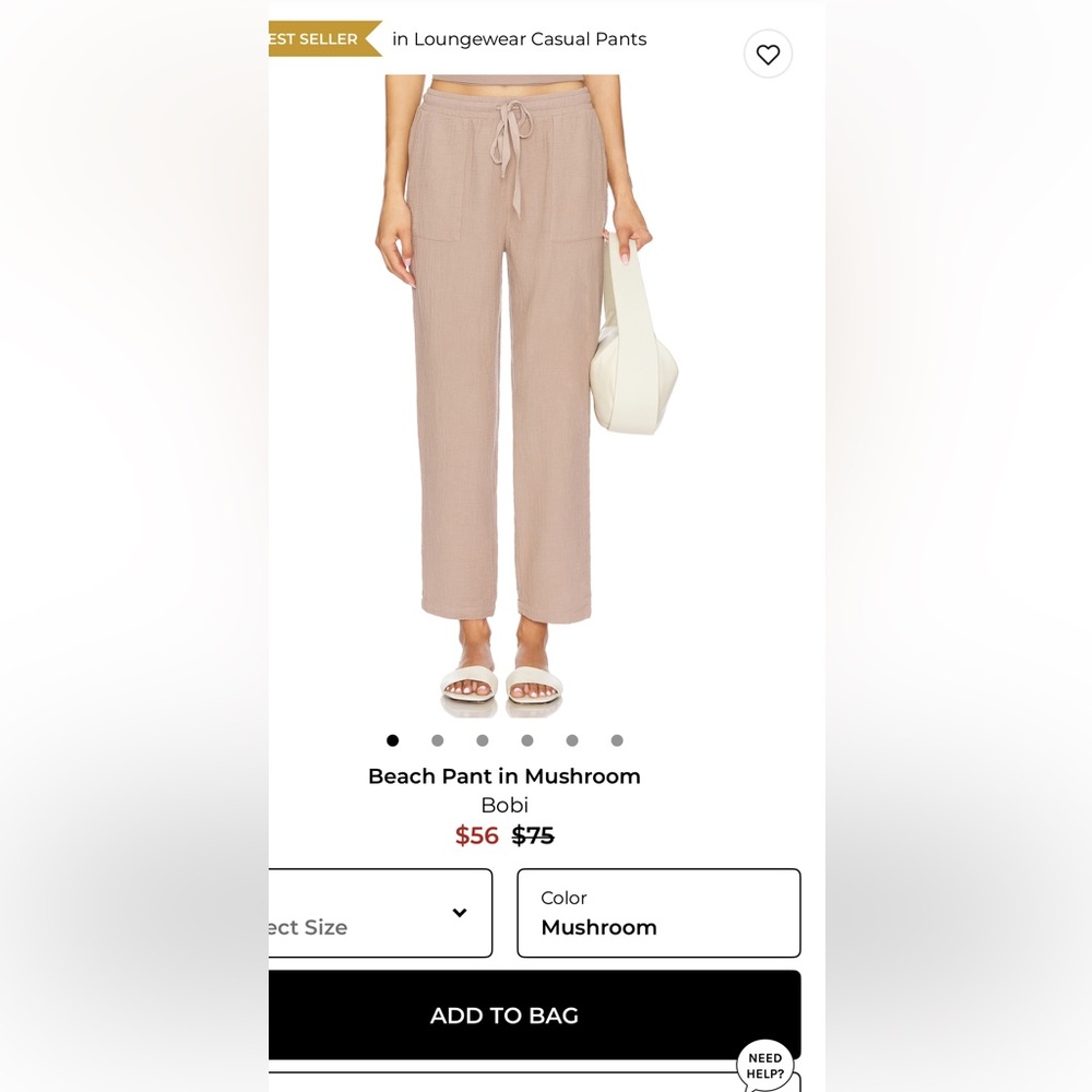 Revolve Bobi beach pants nwot